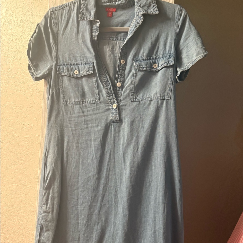 Casual Blue Denim Dress